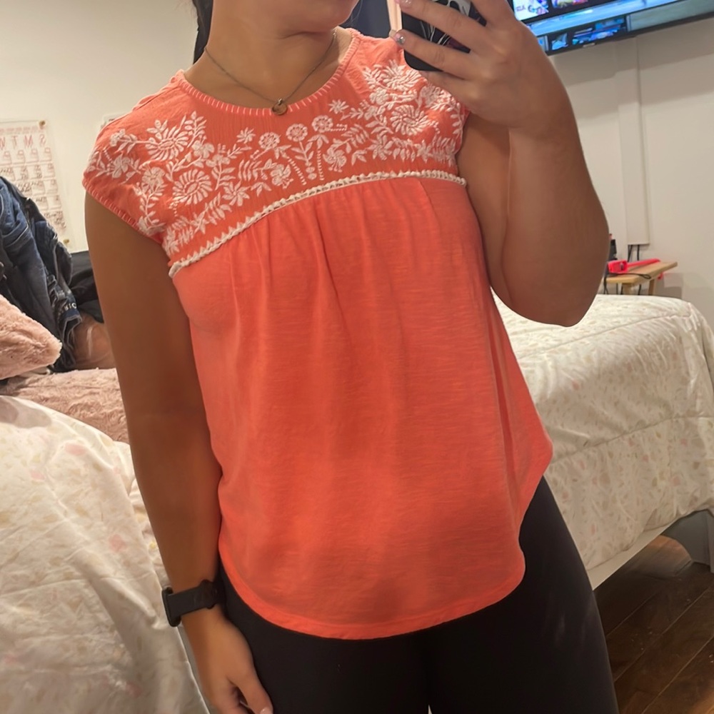 Hollister Embroidered Top